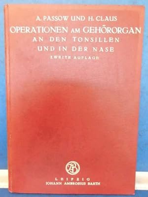 Image du vendeur pour Anleitung zu den Operationen am Gehrorgan an den Tonsillen und in der Nase mis en vente par Eugen Kpper