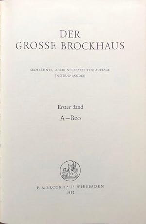 Bild des Verkufers fr Der Grosse Brockhaus. zum Verkauf von Antiquariat Lohmann