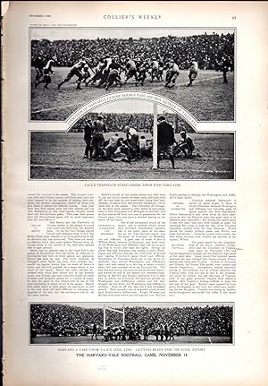 Bild des Verkufers fr PRINT: "Sports of the Amateur on Field and Water: College Football; Yale, Harvard, West Point, etc".story & photoengravings from Collier's Weekly; December 2, 1899 zum Verkauf von Dorley House Books, Inc.