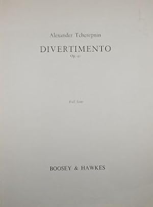 Image du vendeur pour Divertimento (for Orchestra), Op.90, Full Score mis en vente par Austin Sherlaw-Johnson, Secondhand Music