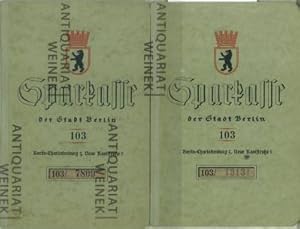 Sparkassenbuch 103/ 7809 und 103/ 13131 Mit der Sicherungskarte des Kontos 103/ 7809.