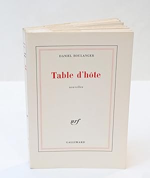 Image du vendeur pour Table d'hte. Nouvelles mis en vente par Librairie-Galerie Emmanuel Hutin