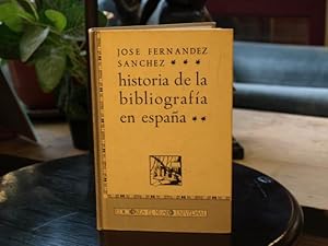 Historia de la bibliografía en Espan?a