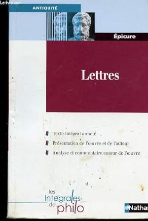 Image du vendeur pour Epicure - Lettres mis en vente par Le-Livre