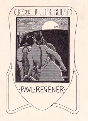 Exlibris für Paul Regener. Klischéedruck von G.Holstein, Berlin.