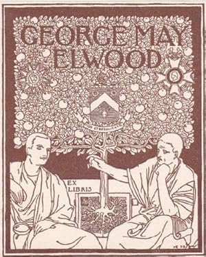 Imagen del vendedor de Exlibris fr George May Elwood, Rochester. Klischedruck von Harry Ellis, Rochester. a la venta por Antiquariat Heinz Tessin