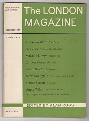 Image du vendeur pour The London Magazine, New Series, Volume 1, Number 9 (December 1961) - includes three poems by Malcolm Lowry mis en vente par Philip Smith, Bookseller