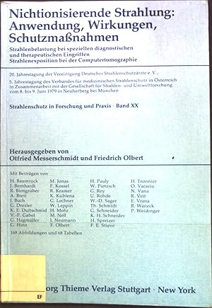 Image du vendeur pour Nichtionisierende Strahlung : Anwendung, Wirkungen, Schutzmassnahmen. Strahlenbelastung bei speziellen diagnostischen und therapeutischen Eingriffen. Strahlenexposition bei der Computertomographie. Strahlenschutz in Forschung und Praxis Band XX; 20. Jahrestagung der Vereinigung Deutscher Strahlenschutzrzte e.V. ; 5. Jahrestagung des Verbandes fr medizinischen Strahlenschutz in sterreich in Zusammenarbeit mit der Gesellschaft fr Strahlen- und Umweltforschung vom 8. - 9. Juni 1979 in Neuherberg bei Mnchen. mis en vente par books4less (Versandantiquariat Petra Gros GmbH & Co. KG)