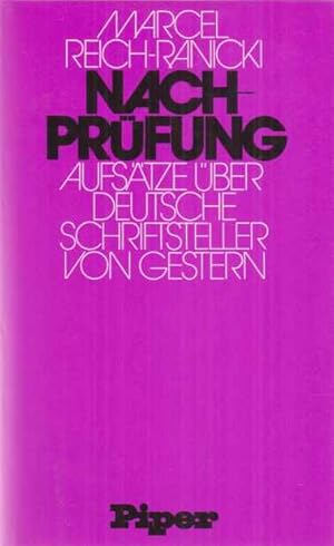 Bild des Verkufers fr Nachprfung : Aufstze ber deutsche Schriftsteller von gestern. 1.Aufl. zum Verkauf von Fundus-Online GbR Borkert Schwarz Zerfa