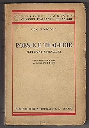 Seller image for Poesie e tragedie for sale by Libreria Oltre il Catalogo