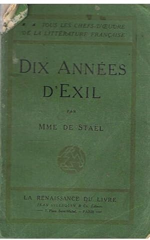 Image du vendeur pour Dix annes d'exil mis en vente par Joie de Livre