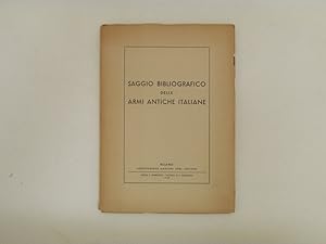 Bild des Verkufers fr Saggio bibliografico delle armi antiche italiane zum Verkauf von Libreria Spalavera