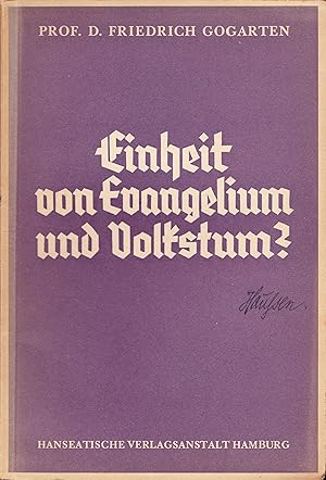 Immagine del venditore per Einheit von Evangelium und Volkstum? venduto da Antiquariat Immanuel, Einzelhandel