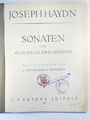 Haydn - Sonaten zu zwei Händen für Klavier Band 2. Edition Peters 9146/47