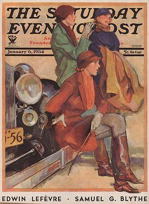 ORIG VINTAGE MAGAZINE COVER/ SATURDAY EVENING POST -JANUARY 6 1934