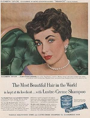 ORIG VINTAGE MAGAZINE AD/ 1952 LUSTRE-CREME SHAMPOO AD