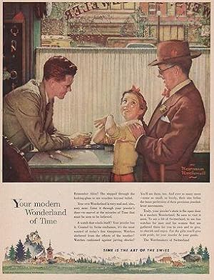 ORIG VINTAGE MAGAZINE AD/ 1955 SWISS WATCHMAKERS AD