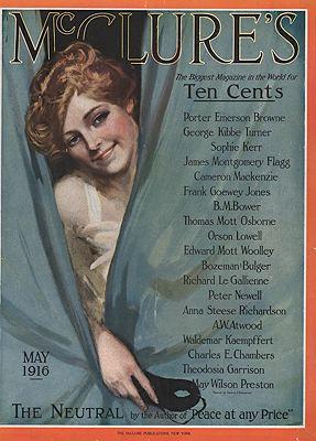 Seller image for ORIG VINTAGE MAGAZINE COVER/ McCLURE'S - MAY 1916 for sale by Monroe Street Books