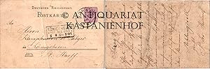 Schaeg Deutsche Reichspost, 5 Pfennig,gelaufen 1889,