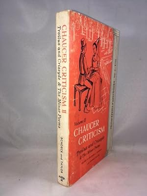 Imagen del vendedor de Chaucer Criticism Vol. 2 : Troilus and Criseyde and the Minor Poems a la venta por Great Expectations Rare Books