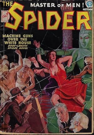 Immagine del venditore per THE SPIDER, Master of Men!: September, Sept. 1937 ("Machine Guns Over The White House") venduto da Books from the Crypt