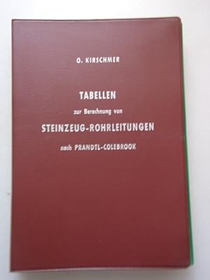 2 Bücher Tabellen Berechnung Steinzeug-Rohrleitungen Hydraulische Berechungen