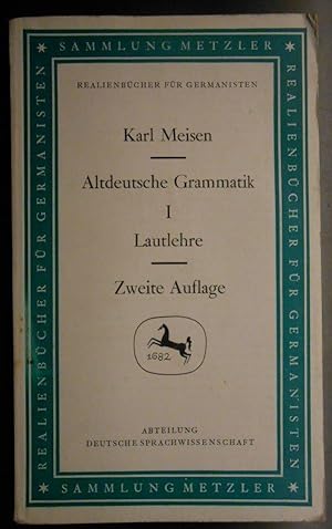 Bild des Verkufers fr Altdeutsche Grammatik - I - Lautlehre zum Verkauf von AnimaLeser*Antiquariat