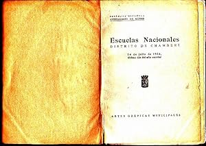 ESCUELAS NACIONALES. DISTRITO DE CHAMBERI.