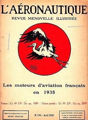 L'AERONAUTIQUE. LES MOTEURS D'AVIATION FRANÇAIS EN 1935.