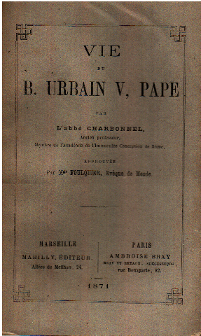 Seller image for Vie de B. urbain V pape for sale by librairie philippe arnaiz