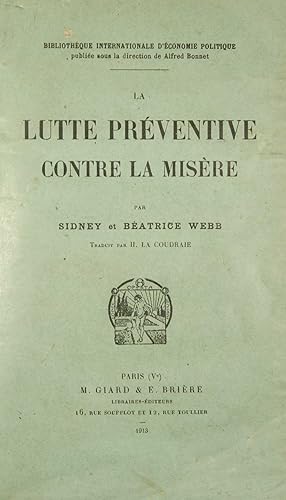 Image du vendeur pour La lutte prventive contre la misre. Traduit par H. La Coudraie. mis en vente par Harteveld Rare Books Ltd.