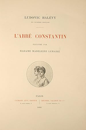 Seller image for L'abb Constantin. Illustr par Madame Madeleine Lemaire. for sale by Harteveld Rare Books Ltd.