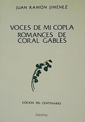 Imagen del vendedor de Voces de mi copla. Romances de Coral Gables. a la venta por Librera y Editorial Renacimiento, S.A.