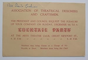 Association of Theatrical Designers and Craftsmen. The President and Council request the pleasure...