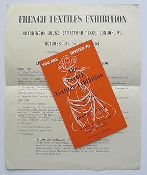 French Textiles Exhibition. Hutchinson House, London, October 8th to 24th, 1954. Information shee...