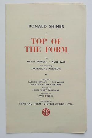 Ronald Shiner in 'Top of The Form' with Harry Fowler, Alfie Bass and introducing Jacqueline Pierr...