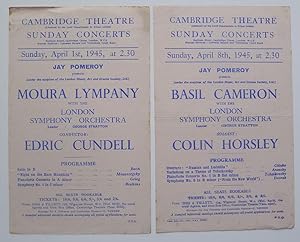 Cambridge Theatre. Sunday Concerts. Sunday, April 1st, 1945, at 2.30 'Moura Lympany with the Lond...