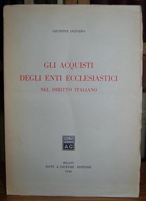 Immagine del venditore per GLI ACQUISTI DEGLI ENTI ECCLESIASTICI NEL DIRITTO ITALIANO venduto da Fbula Libros (Librera Jimnez-Bravo)