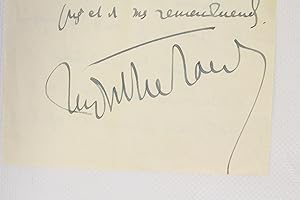 Lettre autographe signée de Henry de Montherlant