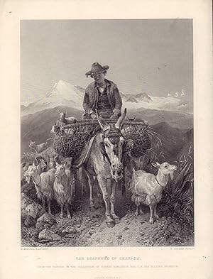 Seller image for The Goatherd of Granada . Stahlstich nach C. Cousen. Kunstdruckpapier circa 25 x 32,8 cm. British Museum 1923.1112.122 for sale by ANTIQUARIAT Franke BRUDDENBOOKS