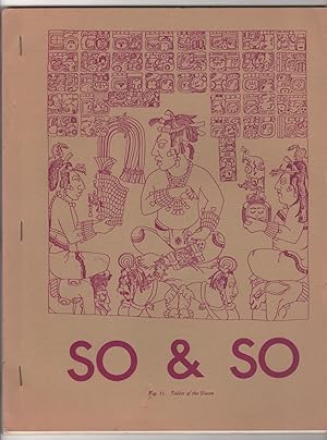 Immagine del venditore per So & So (Fall 1978, presumed first issue) venduto da Philip Smith, Bookseller