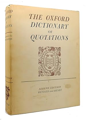 THE OXFORD DICTIONARY OF QUOTATIONS Second Edition