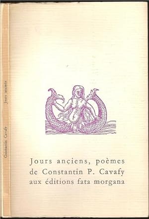 Seller image for Jours anciens, poemes for sale by The Book Collector, Inc. ABAA, ILAB
