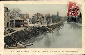 Ansichtskarte / Postkarte La Varenne, La Marne, Vue prise du Pont de Chennevières