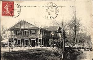 Ansichtskarte / Postkarte Vincennes Val de Marne, Le Restaurant de la Porte Jaune, Bois, Pont