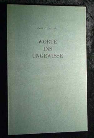 Bild des Verkufers fr Worte ins Ungewisse. Rundfunk-Reden mit e. Nachw. von Walter Jens zum Verkauf von Roland Antiquariat UG haftungsbeschrnkt