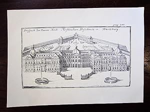 Prospect der Neuen Hoch-Fürstlichen Residenz in Würzburg. REPRINT eines Stichs von 1740