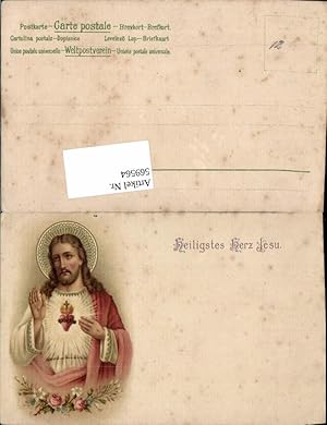 Bild des Verkufers fr 569564,tolle Lithographie Jesus Heiligstes Herz Jesu zum Verkauf von Versandhandel Lehenbauer