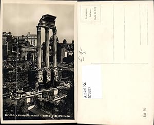 Bild des Verkufers fr 570827,Rom Roma Foro Romano Tempio di Polluce Antike Tempelanlage Italy zum Verkauf von Versandhandel Lehenbauer