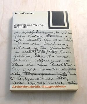 Aufsätze und Vorträge 1931-1980